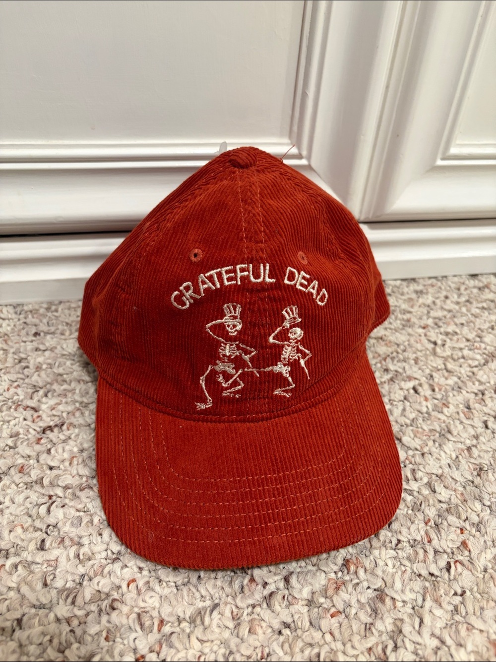 Grateful Dead Kids Corduroy Cap in Rust Red